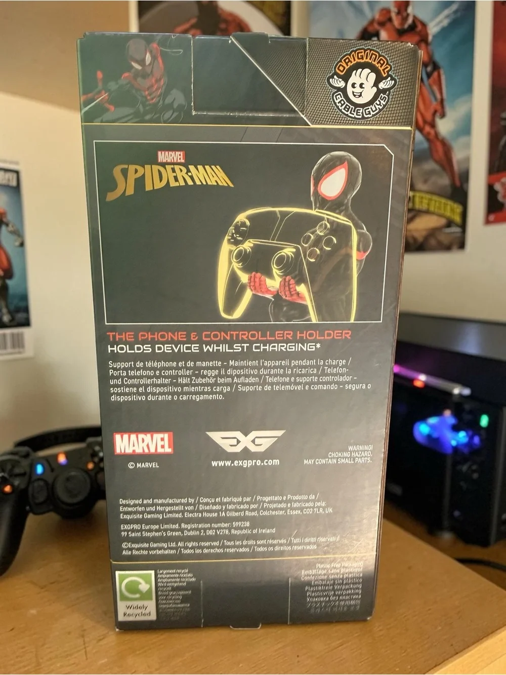 Miles Morales Spider-Man Cable Guy Controller Devise Phone Holder New